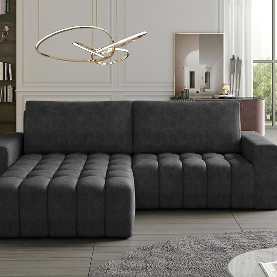 245 cm kampinė sofa su miegojimo funkcija