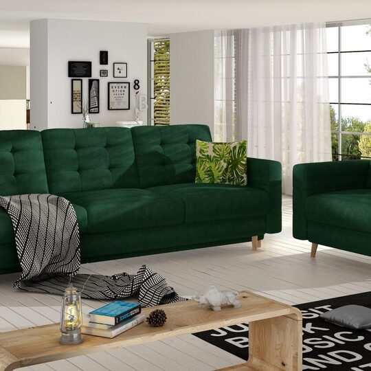 Asgard 3F/1F komplektas: trivietė sofa ir vienvietis fotelis