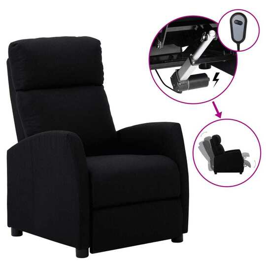 Elektrinis atlošiamas krėslas (juodas) - Foteliai