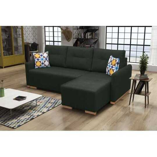 Ergonomiška kampinė sofa su miego funkcija