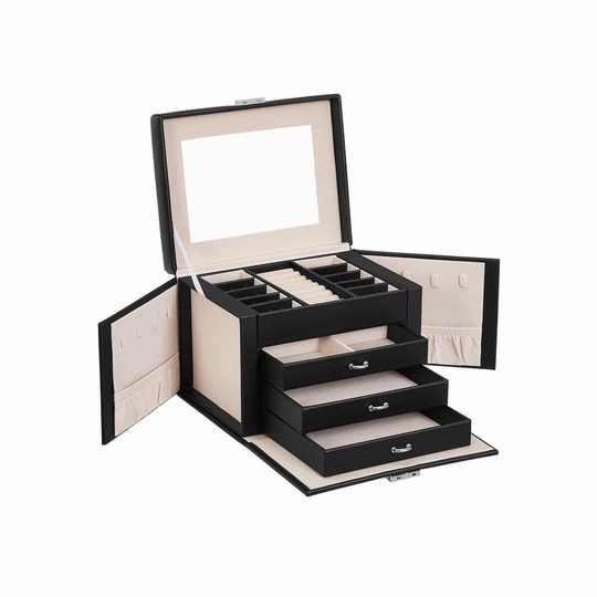 Papuošalų dėžutė su stalčiais JBC159B01, juoda - Kita