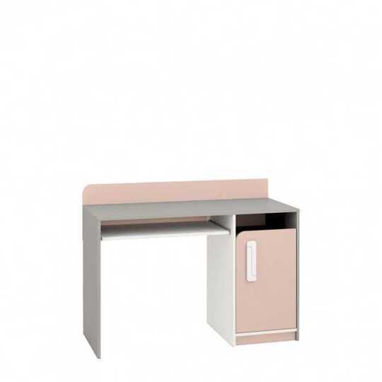 Rašomasis stalas AIQ AQ11 120 pilka platina / balta / pudros rožinė - Rašomieji stalai