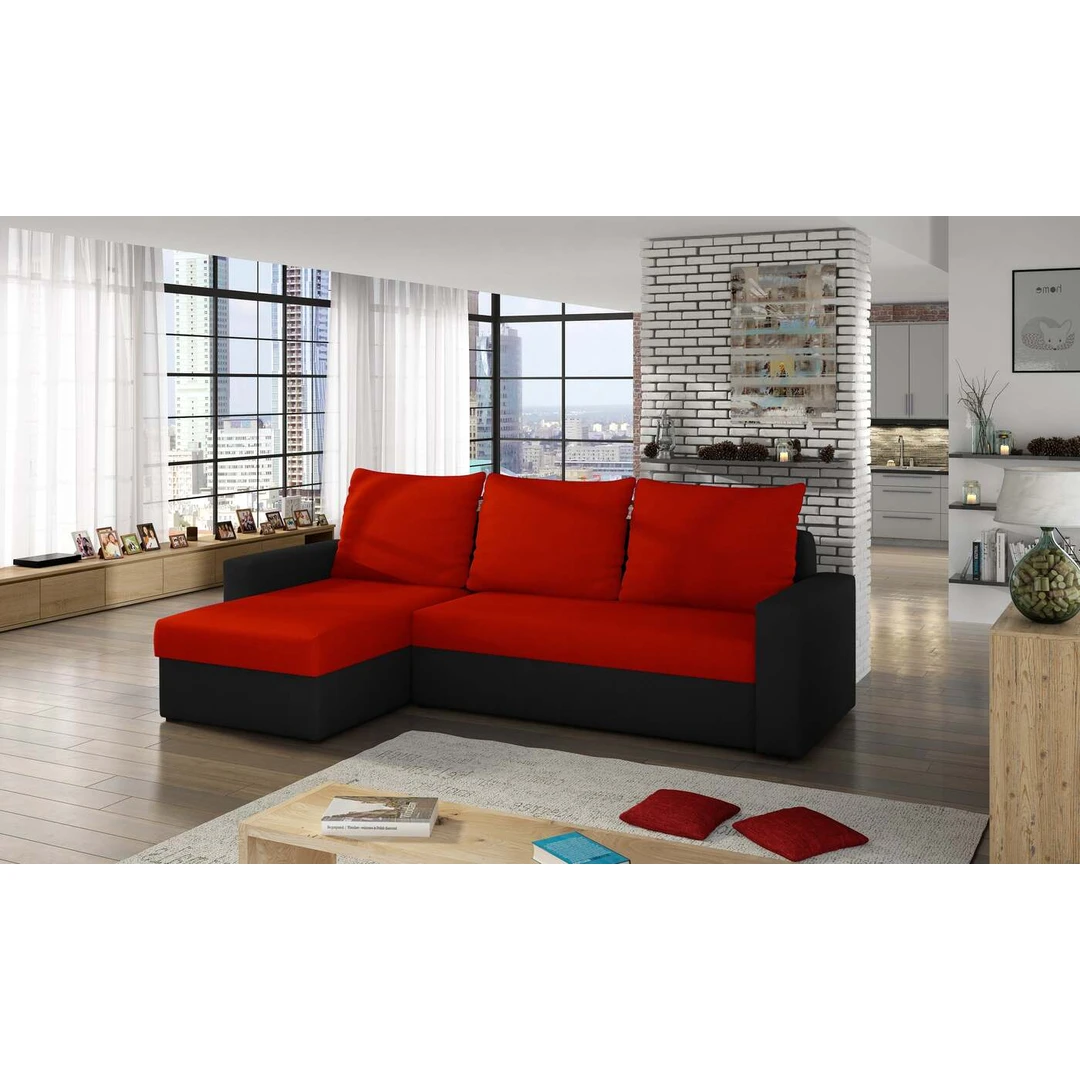 Erdvi kampinė sofa EL8456 su miegojimo funkcija