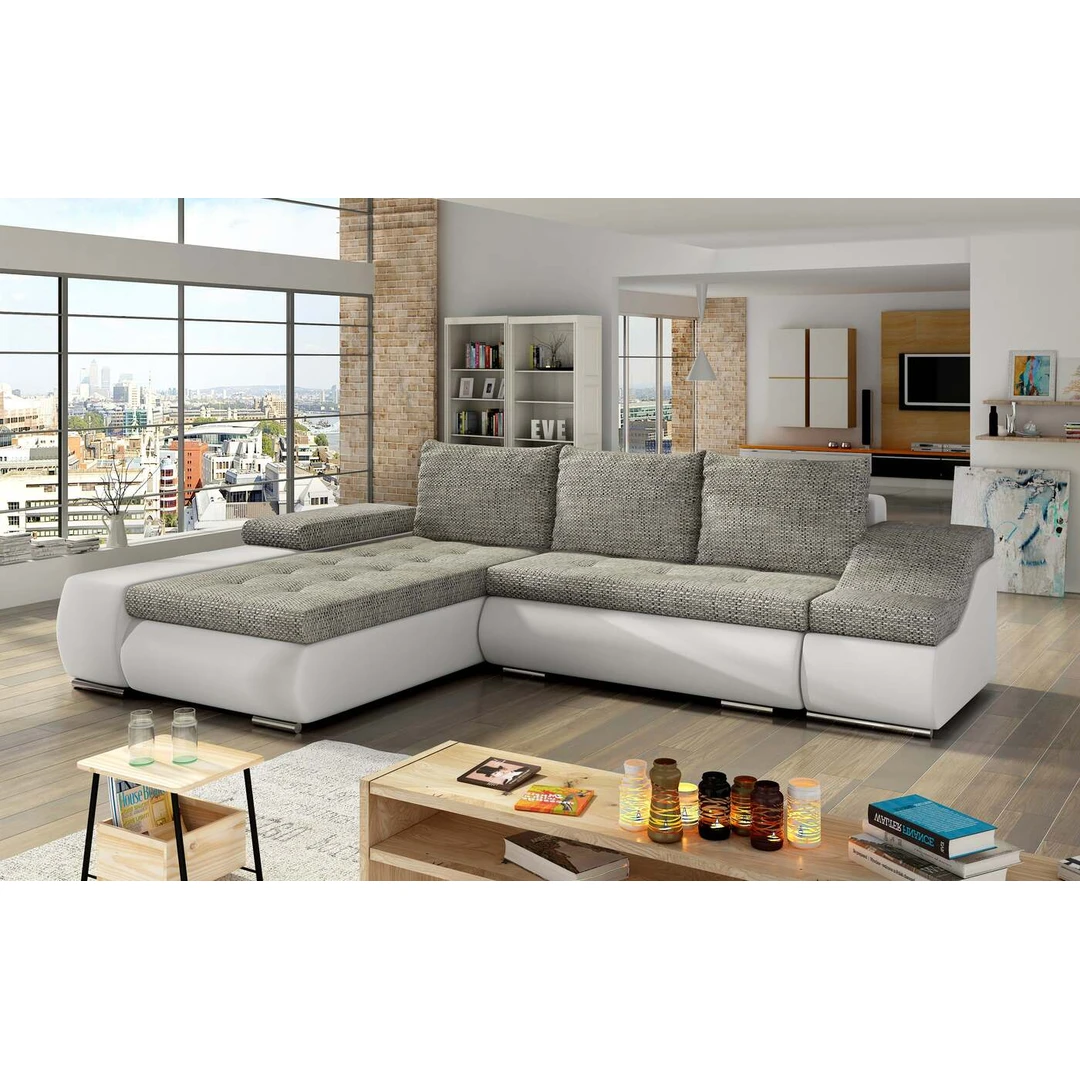 Lofto stiliaus kampinė sofa EL9324 – komfortas ir stilius