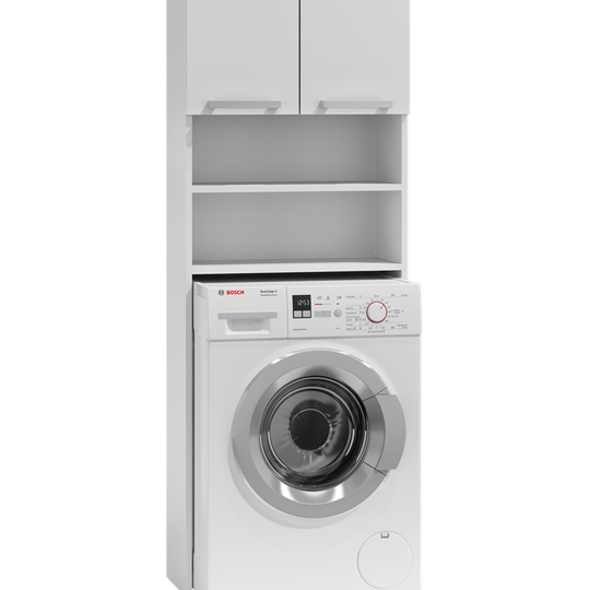 Spintelė virš skalbimo mašinos Pola, balta - Vonios spintelės