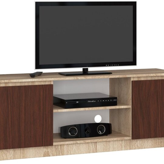 Stylish TV Stand with Dual-Tone Design