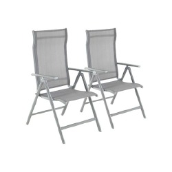 2 sodo kėdžių komplektas, pilkas