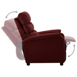 Atlošiamas krėslas, raudonojo vyno spalvos, dirbtinė oda - Foteliai