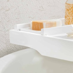 Bambukinis vonios padėklas, baltas - Vonios aksesuarai