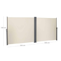 Dvipusis tentas 180 x 600 cm smėlio spalvos - Pavėsinės ir jų priedai