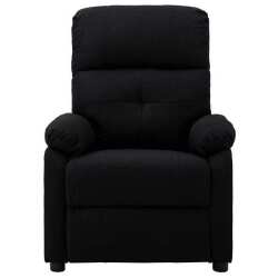 Elektrinė atlošiama kėdė, juodos spalvos, audinys - Foteliai