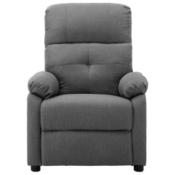 Elektrinė atlošiama kėdė, šviesiai pilkos spalvos, audinys - Foteliai