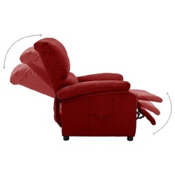 Elektrinis atlošiamas krėslas, raudonojo vyno spalvos, audinys - Foteliai