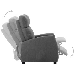 Elektrinis atlošiamas krėslas (šviesiai pilkas) - Foteliai
