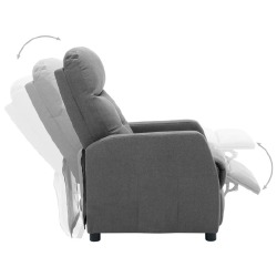 Elektrinis atlošiamas krėslas, šviesiai pilkos spalvos, audinys - Foteliai