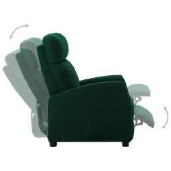 Elektrinis atlošiamas krėslas (tamsiai žalias) - Foteliai
