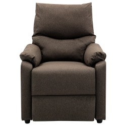 Elektrinis masažinis TV krėslas, rudos spalvos, audinys - Foteliai