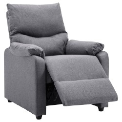 Elektrinis masažinis TV krėslas, šviesiai pilkas, audinys - Foteliai