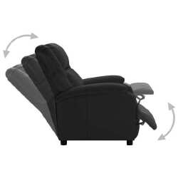 Elektrinis televizoriaus krėslas, juodos spalvos, dirbtinė oda - Foteliai