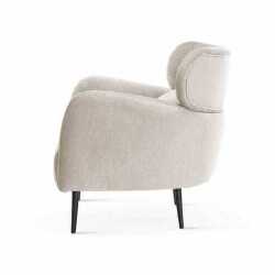 Modern BUENO Armchair, 81 cm Width, Wooden Frame