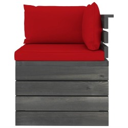 Kampinė sodo sofa (iš palečių su pagalvėlėmis) - Foteliai, sofos