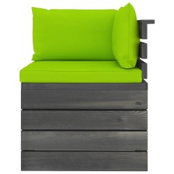 Kampinė sodo sofa iš palečių su pagalvėlėmis - Foteliai, sofos