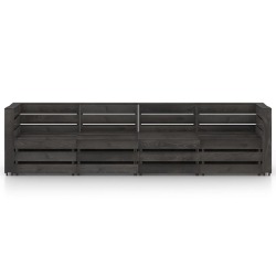 Keturvietė sodo sofa (pilkai impregnuota) - Foteliai, sofos