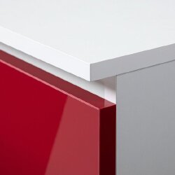 Komoda NORE K60 su 2-iems stalčiais, raudonos spalvos - Naktinės spintelės