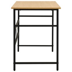 Kompiuterio stalas, juodas/ąžuolo, 105x55x72cm, MDF ir metalas - Darbo stalai