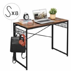 Kompiuterio stalas su 8 kabliukais - Rašomieji stalai