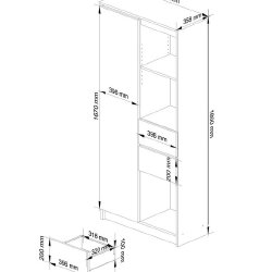 Lentyna NORE CLP R80, baltos spalvos - Lentynos