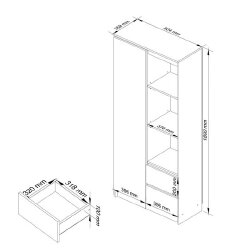 Lentyna NORE CLP R80, baltos spalvos - Lentynos