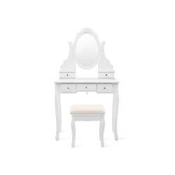 Mažas makiažo staliukas, baltos spalvos
