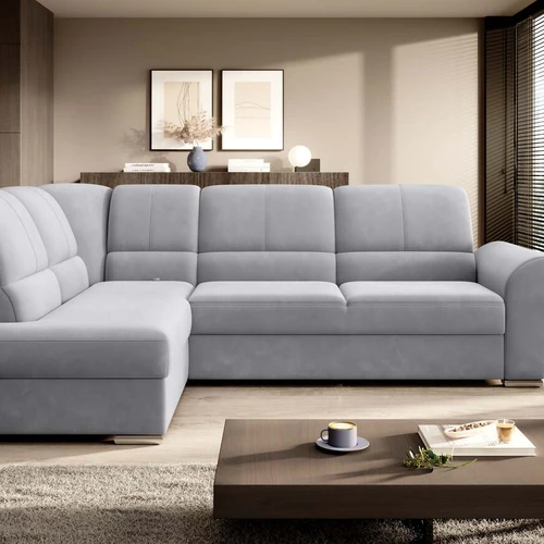 Kampinė sofa EL4067 su dideliu patalynės konteineriu