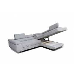 Ergonominė kampinė sofa su mediniu rėmu ir Aston 08 audiniu