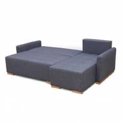 Ergonominė kampinė sofa su mediniu rėmu ir T30 putomis