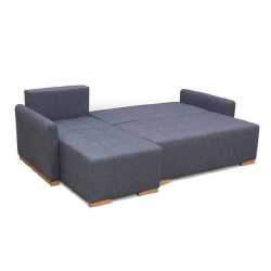 Ergonominė kampinė sofa su mediniu rėmu ir T30 putomis