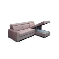 Ergonominė kampinė sofa su mediniu rėmu ir T30 putomis