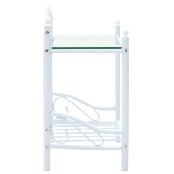Nakt. staliukas (45x30,5x60cm, baltas) - Naktinės spintelės