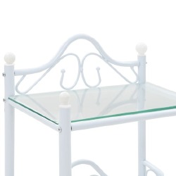 Nakt. staliukas (45x30,5x60cm, baltas) - Naktinės spintelės