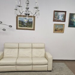 Natūralios odos sofa su relax funkcija - Sofos