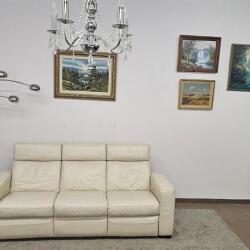 Natūralios odos  sofa su relax funkcija - Sofos