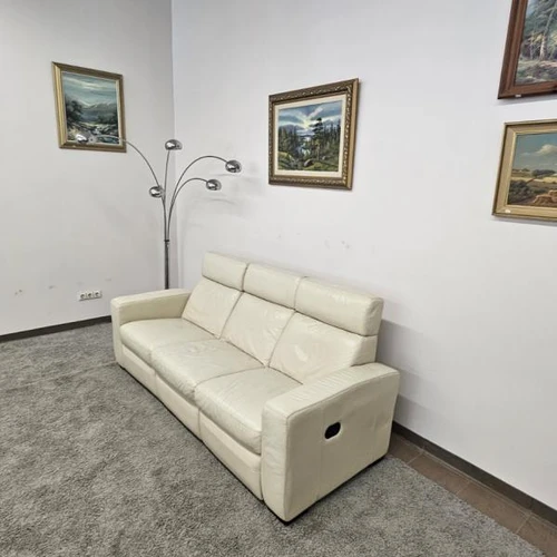 Natūralios odos  sofa su relax funkcija - Minkšti kampai