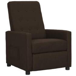 Pakeliamas atlošiamas krėslas, tamsiai rudos spalvos, audinys - Foteliai
