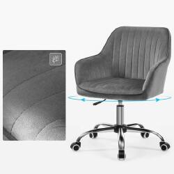 Pasukama kėdė OBG012G01, pilkos spalvos - Darbo kėdės