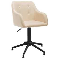 Pasukama valgomojo kėdė, kreminės spalvos, audinys (330393)