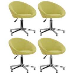 Pasukamos kėdės, 4 vnt., žalios spalvos, audinys