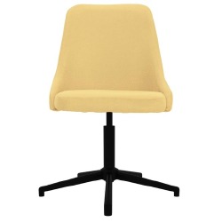 Pasukamos valgomojo kėdės, 4vnt., geltonos spalvos audinys - Kėdės
