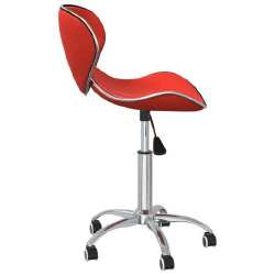Pasukamos valgomojo kėdės, 4vnt., raudonos, dirbtinė oda - Pusbario kėdės