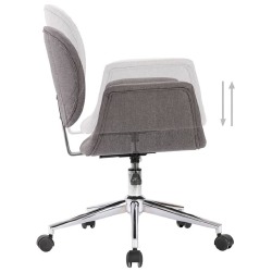 Pasukamos valgomojo kėdės, 6 vnt., pilkos spalvos, audinys - Kėdės